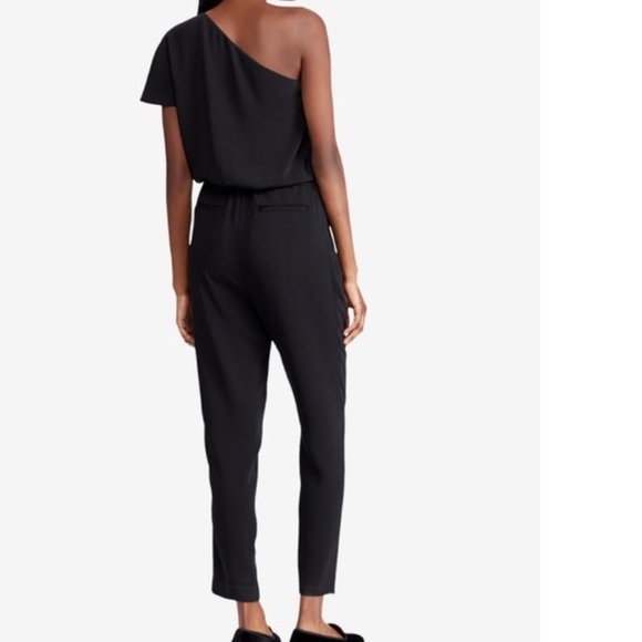 NWT Lauren Ralph Lauren Black One Shoulder Jumpsuit - Picture 2 of 16